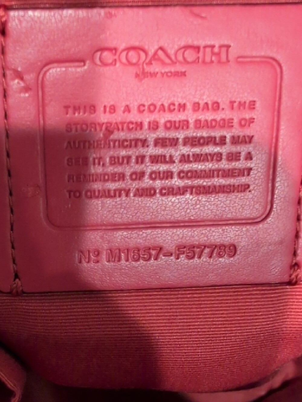 Coach Pink Leather Tote with Multicolor Silk Scarf Accent - Picture 7 of 9